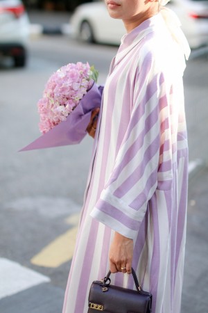 ACE DRESS IN STRIPED LILAC