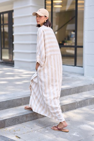 ACE DRESS IN STRIPED SAND