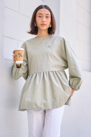 ALIDA TOP IN SAGE