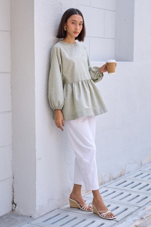 ALIDA TOP IN SAGE