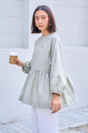 ALIDA TOP IN SAGE