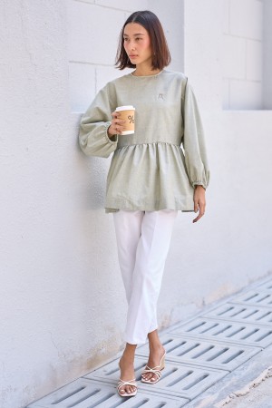 ALIDA TOP IN SAGE