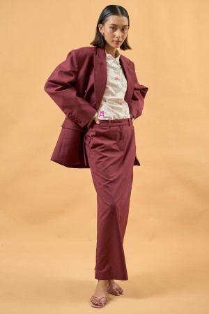 ASTRID BLAZER IN MAROON