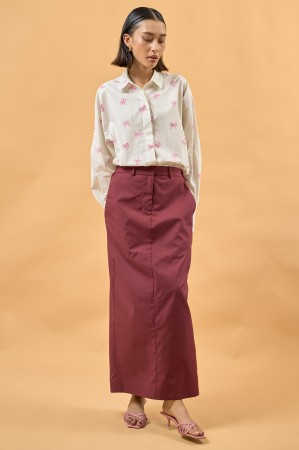 ASTRID SKIRT IN MAROON