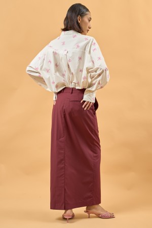 ASTRID SKIRT IN MAROON