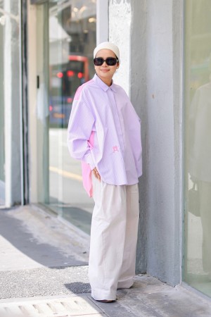 HEART TOP IN LILAC AND PINK