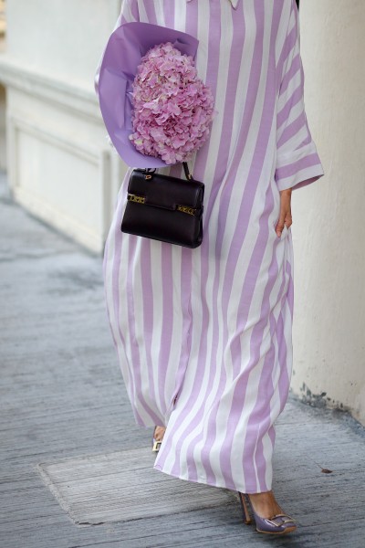 ACE DRESS IN STRIPED LILAC