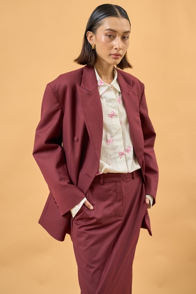 ASTRID BLAZER IN MAROON